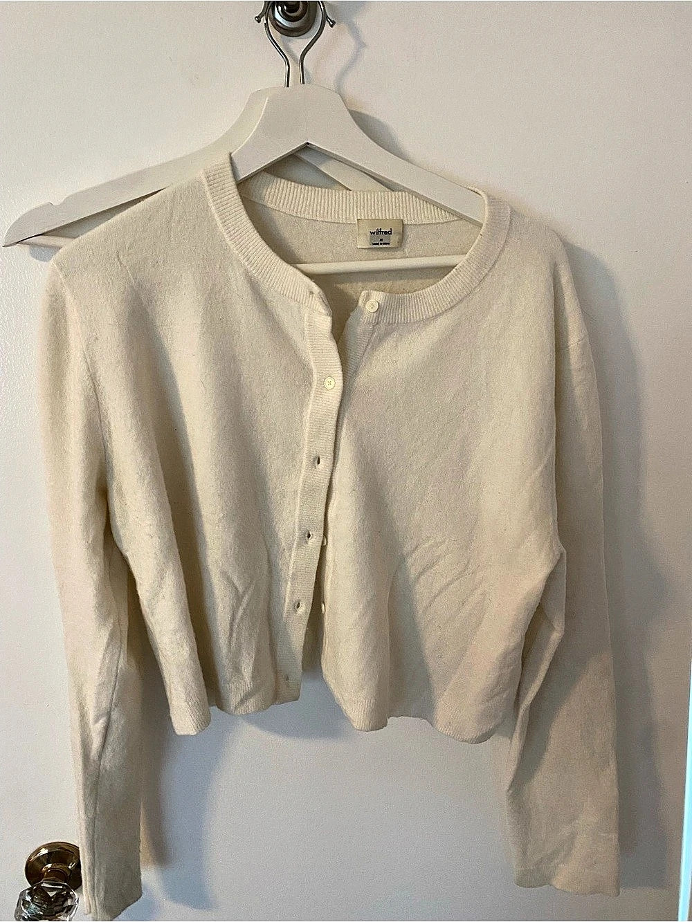 Wilfred Cream Cardigan Size Medium Like New